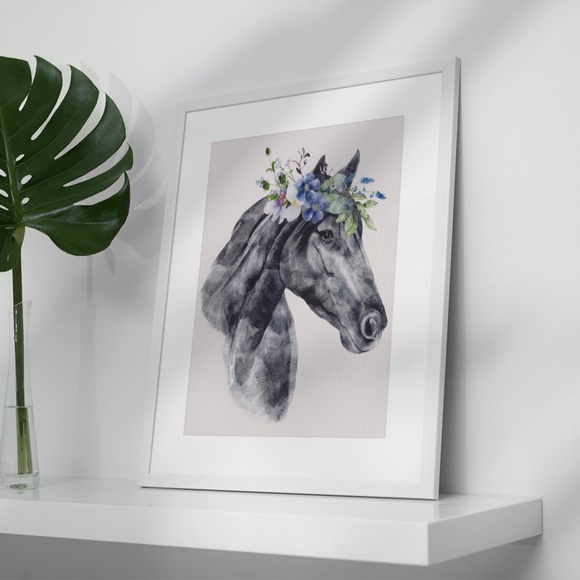 Wall Art Horse Portrait Print Poster Unframed - Picture 6 of 12